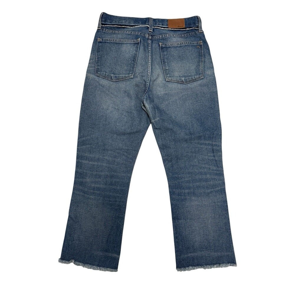 Madewell Retro Crop Bootcut Jeans Women’s 28 Knee-Rip Edition Raw Hem Sold Out - Picture 6 of 10